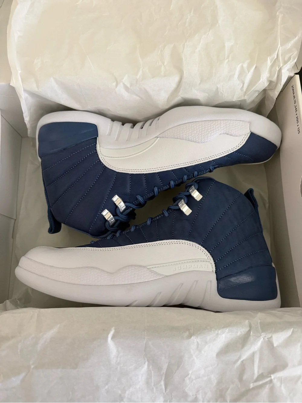 Jordan Retro 12 “Indigo” Men's Athletic Shoes in Blue and White